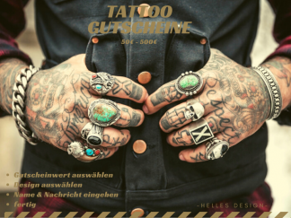 Tattoo Gutschein 50€ - 500€ (helles Gutschein Design)